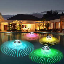 新款太阳能水漂灯 水池漂浮灯LED庭院装饰灯太阳能灯魔幻球灯