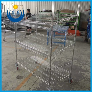 非标定制各种款式镀铬置物架推车料盘架工业层架双峰层架单峰层架