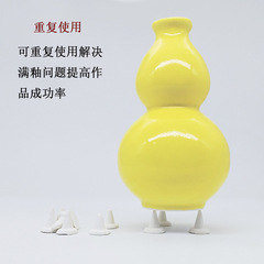 Pottery hanging firing pin alumina disc fire-resistant mat for kiln, glazed ceramic wood-fired Ru ware triangular kiln support spacers