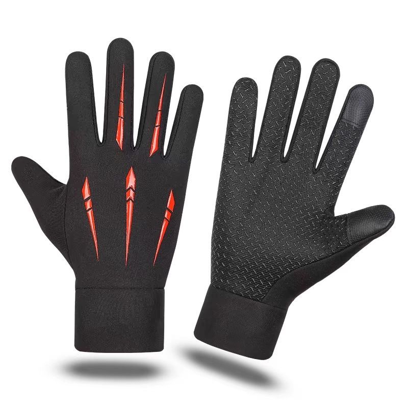 Guantes de cuero para hombres de invierno a prueba de viento, impermeable, guantes de motocicleta caliente, pantalla táctil de invierno