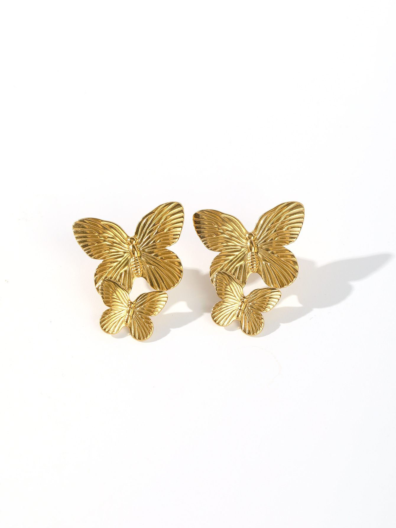 Butterfly Pattern Wholesale Jewelry Elegant Butterfly Titanium Steel Jewelry Set