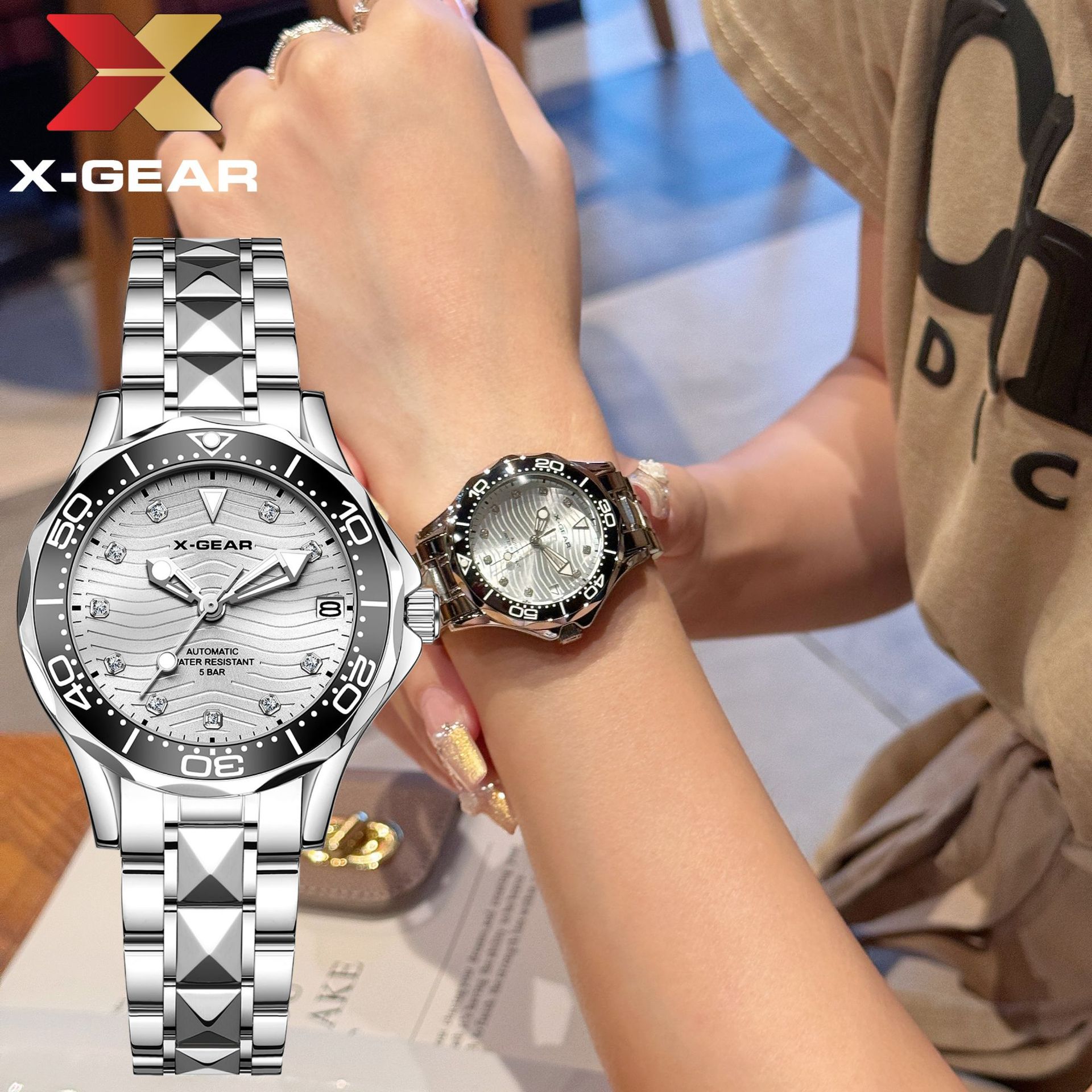 2025 Women's Galaxy Series Panoramic Luminous Watch Business Automatic Mechanical Watch Light Luxury Watch Imported Movement