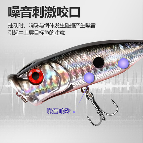Floating simulation artificial bait lure surface hard bait for bass freshwater lure fishing gear wave-popping lure colorful