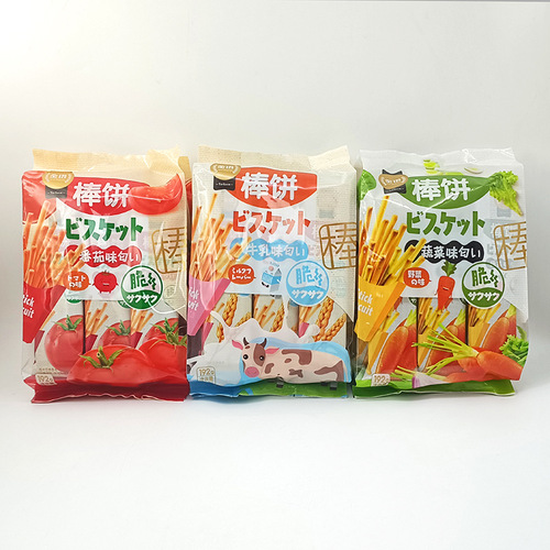 Jinyu stick biscuits milk vegetable tomato flavor 192g bag Internet celebrity casual snack snacks small food stick biscuits