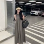 中长款夏季小众挂脖连衣裙