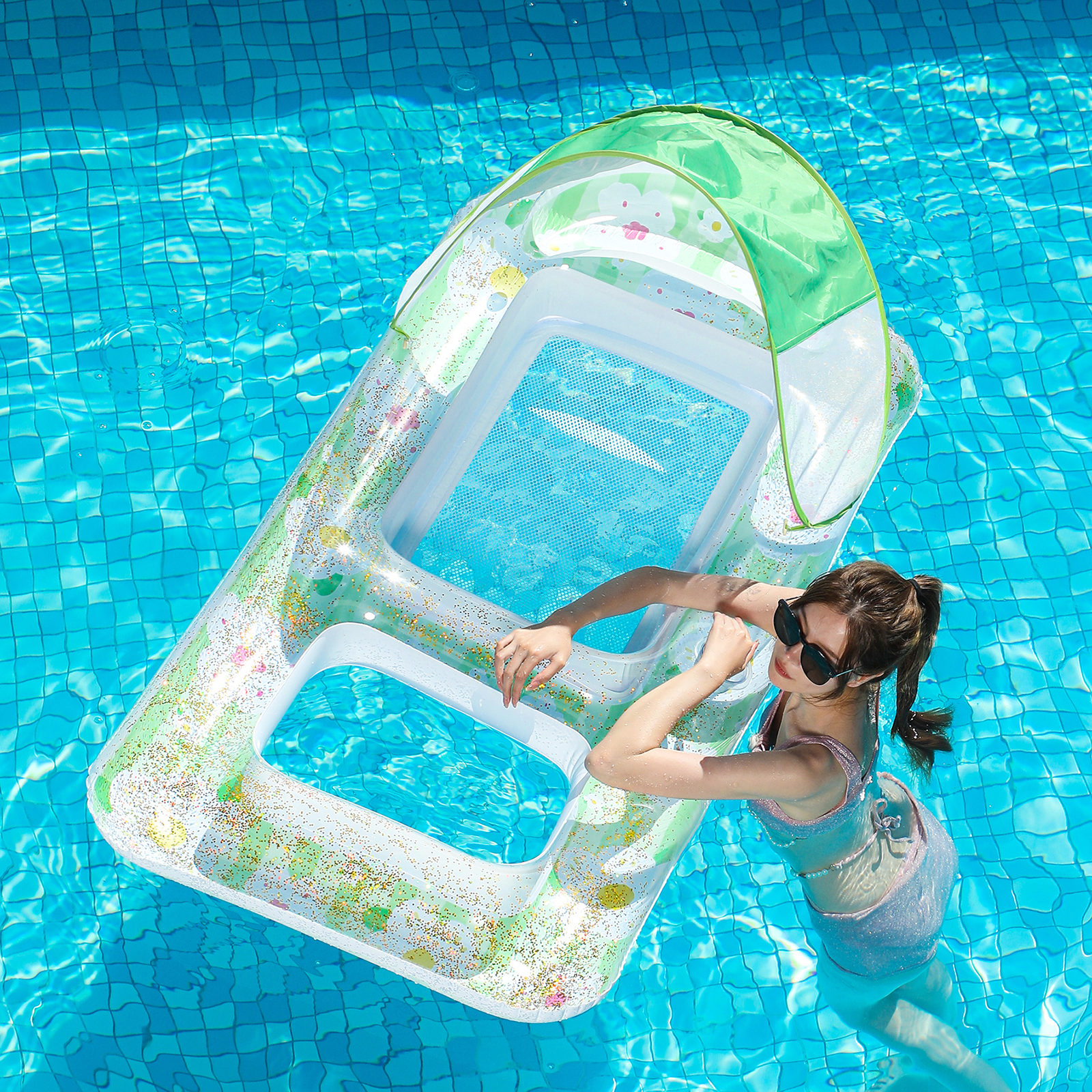 Cama flotante de natación anillo flotante inflable flotante de agua para adultos juguetes de agua para mujeres silla flotante para adultos anillo de natación cama tumblr