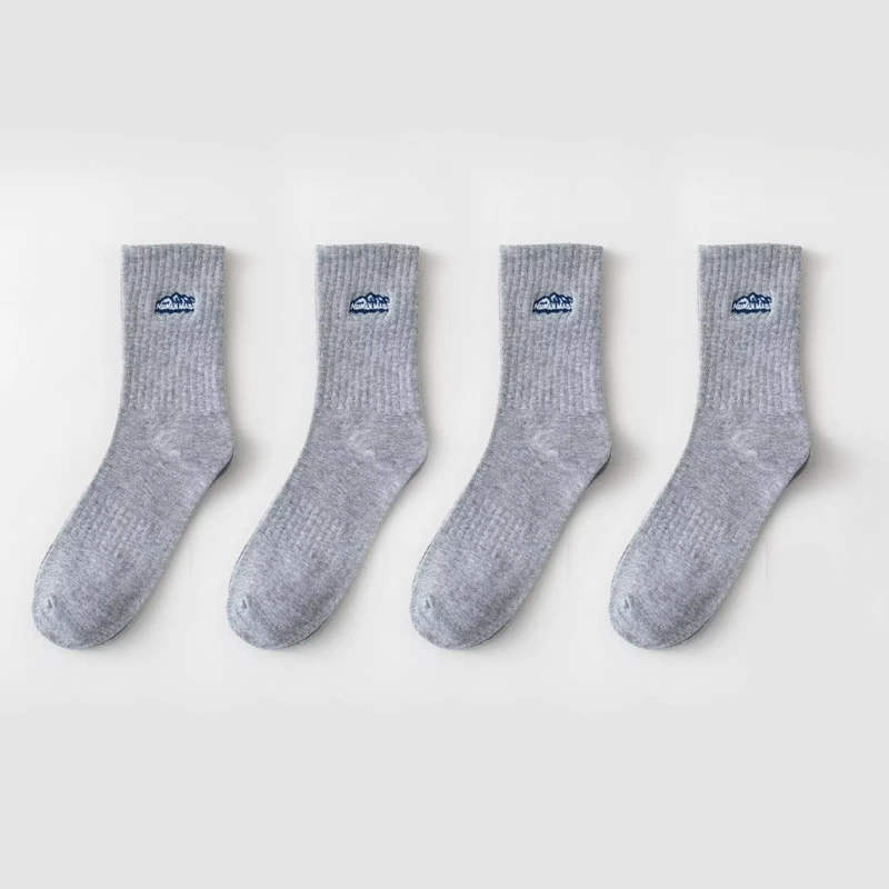 Demi-season breathable knee socks, mid-length, soft knit, versatile colors for everyday wear