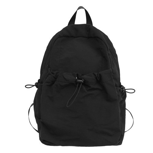 Large-capacity stylish niche casual minimalist solid-color lazy style versatile dual-shoulder bag short-trip travel backpack