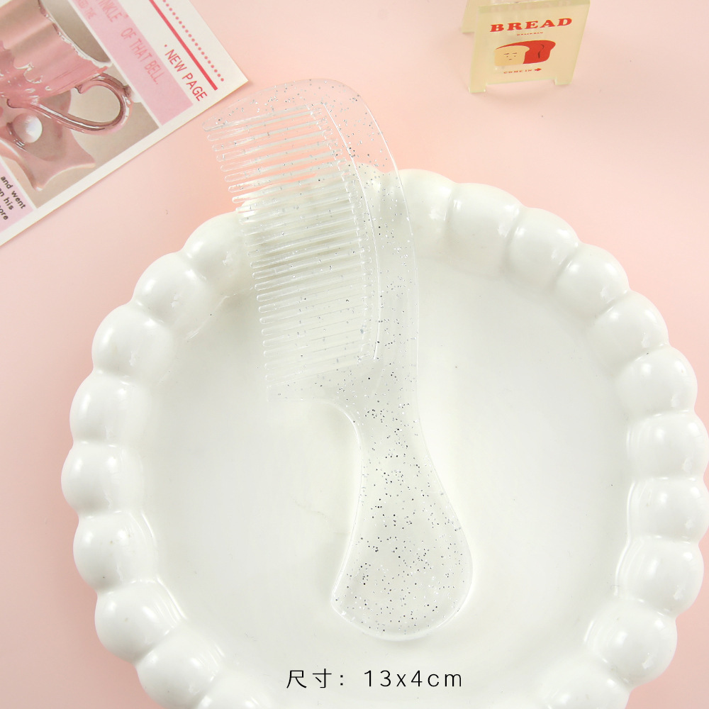 Nuevo mini peine simple portátil lindos peine de peluquería de plástico casero peinado de cabello largo para mujeres peinado recto