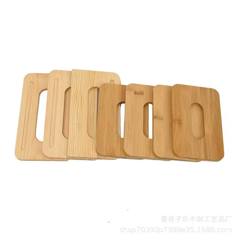 简约纸巾盒竹盖子方形多规格竹木盖子家用餐厅竹制纸巾盒盖子LOGO
