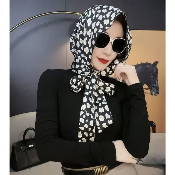 New Satin Imitation Silk Windproof Sun-proof Turban Hat Multi-functional Ribbon Fashion Elegant Turban Scarf