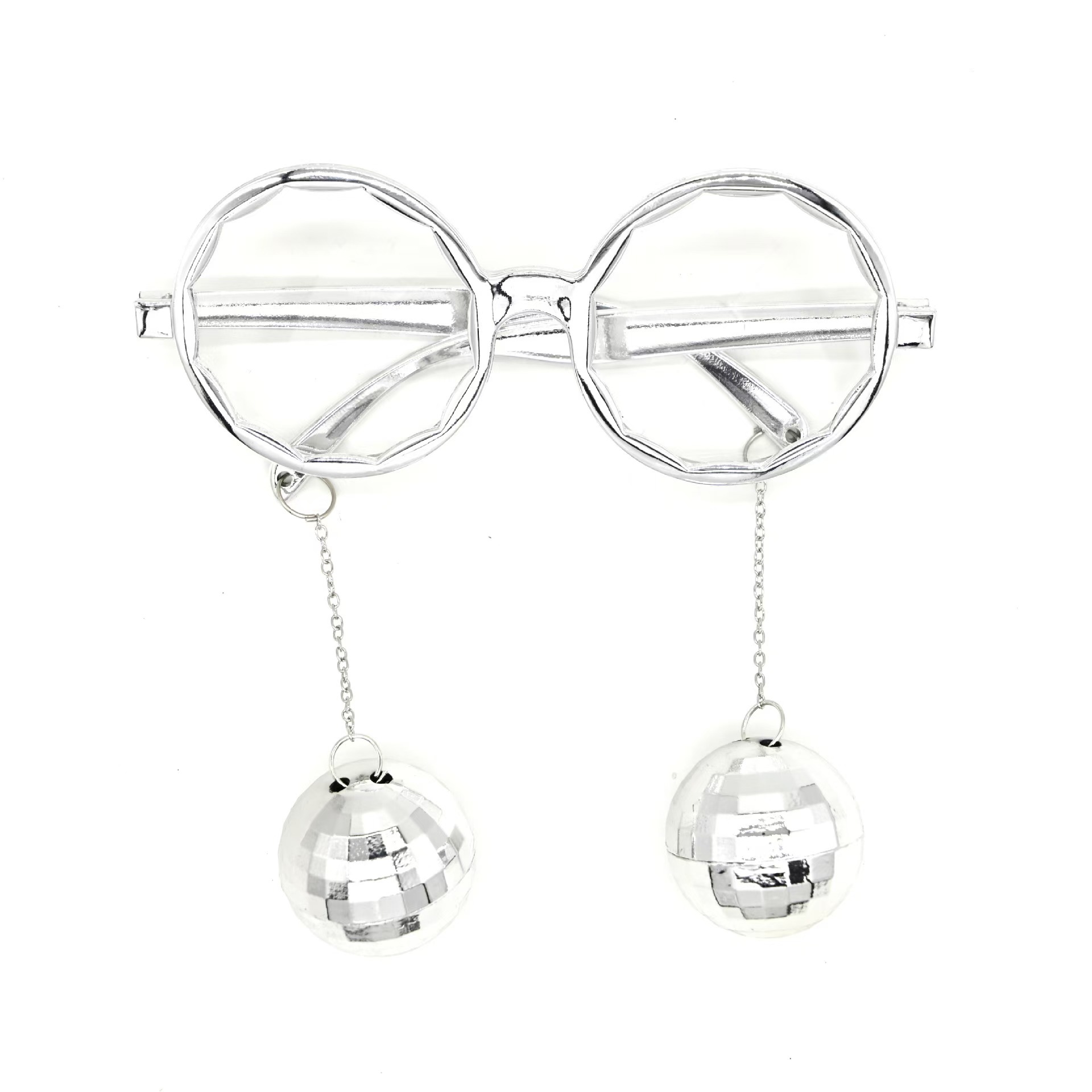 Cross-border single party gafas de bola especular bola láser tridimensional disco bola reflectante bola colgante gafas de cadena