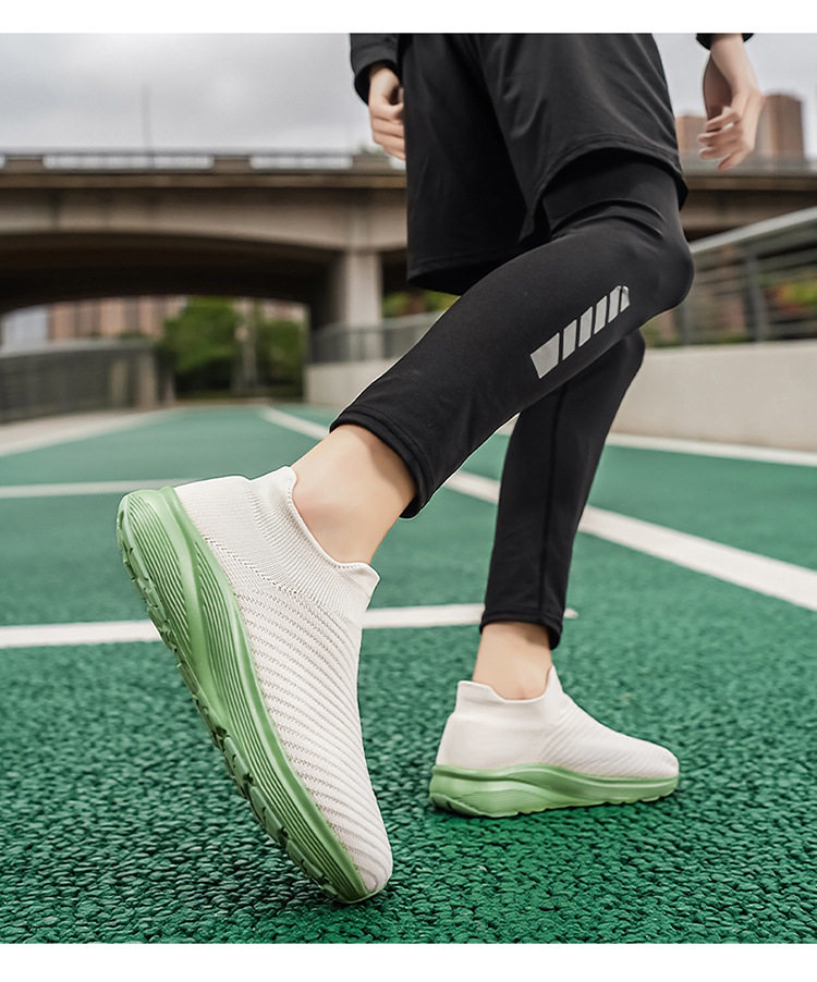Giày lười vải dệt lưới unisex xỏ chân đế mềm nhẹ cỡ lớn, gót 3-5 cm — A 81m màu, A81 màu xám, A81 màu đen chi tiết 17