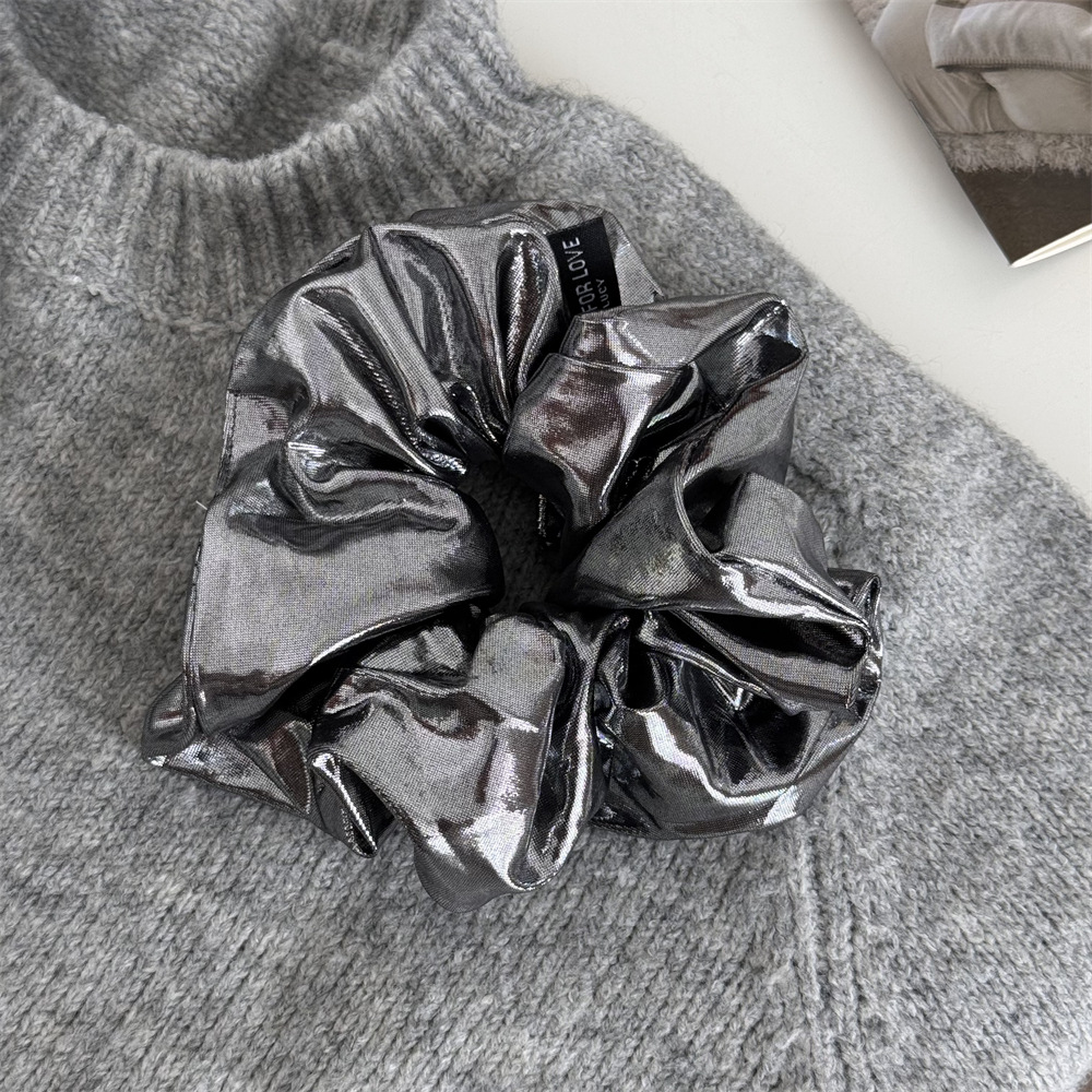 Shiny Fabric Scrunchie, Fashionable Tie, Elegant Rope, High-end Elastic Band, Women's Hair Accessory, New Style_voghion.com