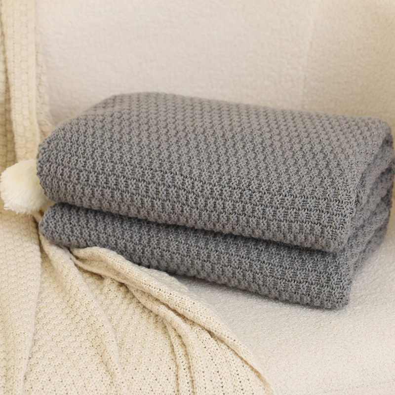 Osmanthus agujas nórdicas oficina siesta manta bordilla bola de punto lana aire acondicionado manta de punto sofá