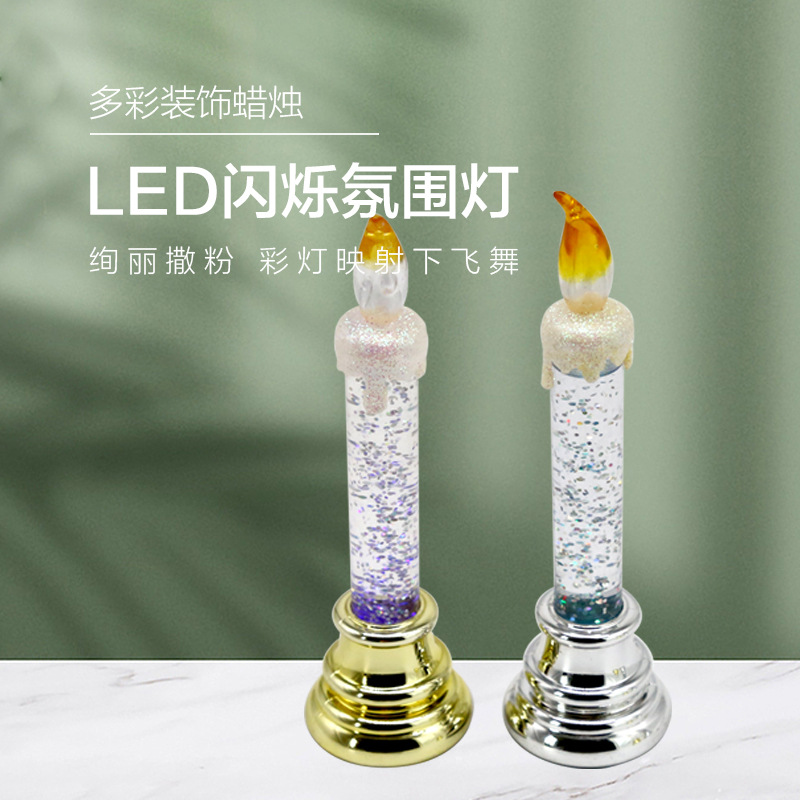 Electronic acrylic candle for St. Valentine's Day