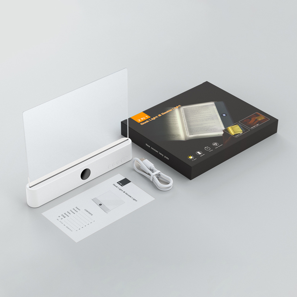 Luz de lectura LED tipo marcador ultra delgada vista nocturna plana para proteger los ojos de los estudiantes de lectura TK transfronteriza