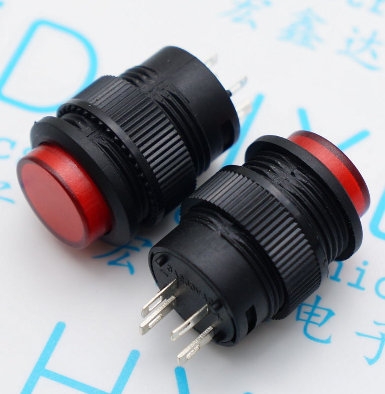 R16-503A/AD/B/BD lightless light/band lamp self-locking/self-reciprocating power button button switch