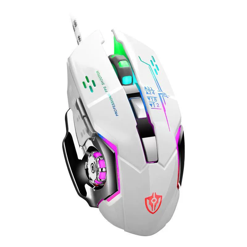 Пустой Battleship X7 проводной макрo определение игра светодиодная USB порт 6D гейм светящаяся механическая мышь кросс-бордер