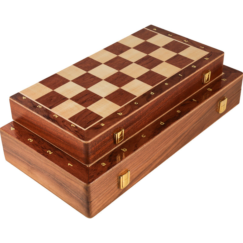 Ajedrez madera maciza traje de alta gama gran tablero de ajedrez plegable de madera para niños juego de ajedrez especial