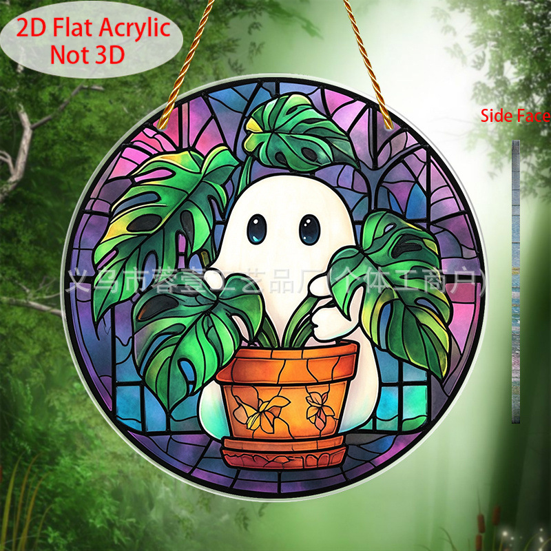 クロスボーダーかわいい小さなゴーストアクリルゴシックスタイルハロウィンお化け屋敷の装飾家の庭の装飾|undefined