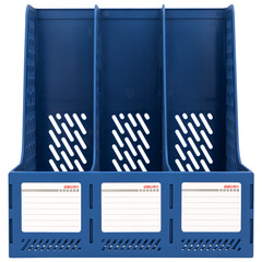 Deli Stationery Quadruple File Basket Office Folder Information Rack Desktop File Classification Triple File Rack Wholesale
