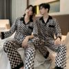 Mingyu Jinsirong lovers pajamas winter new pattern thickening keep warm man Home Furnishings Long sleeve Exorcism pajamas