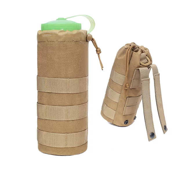 1000D Tactical Water Bottle Bag, Outdoor Hiking Water Bottle Storage Bag, Molle Portable Water Bottle Waist Bag