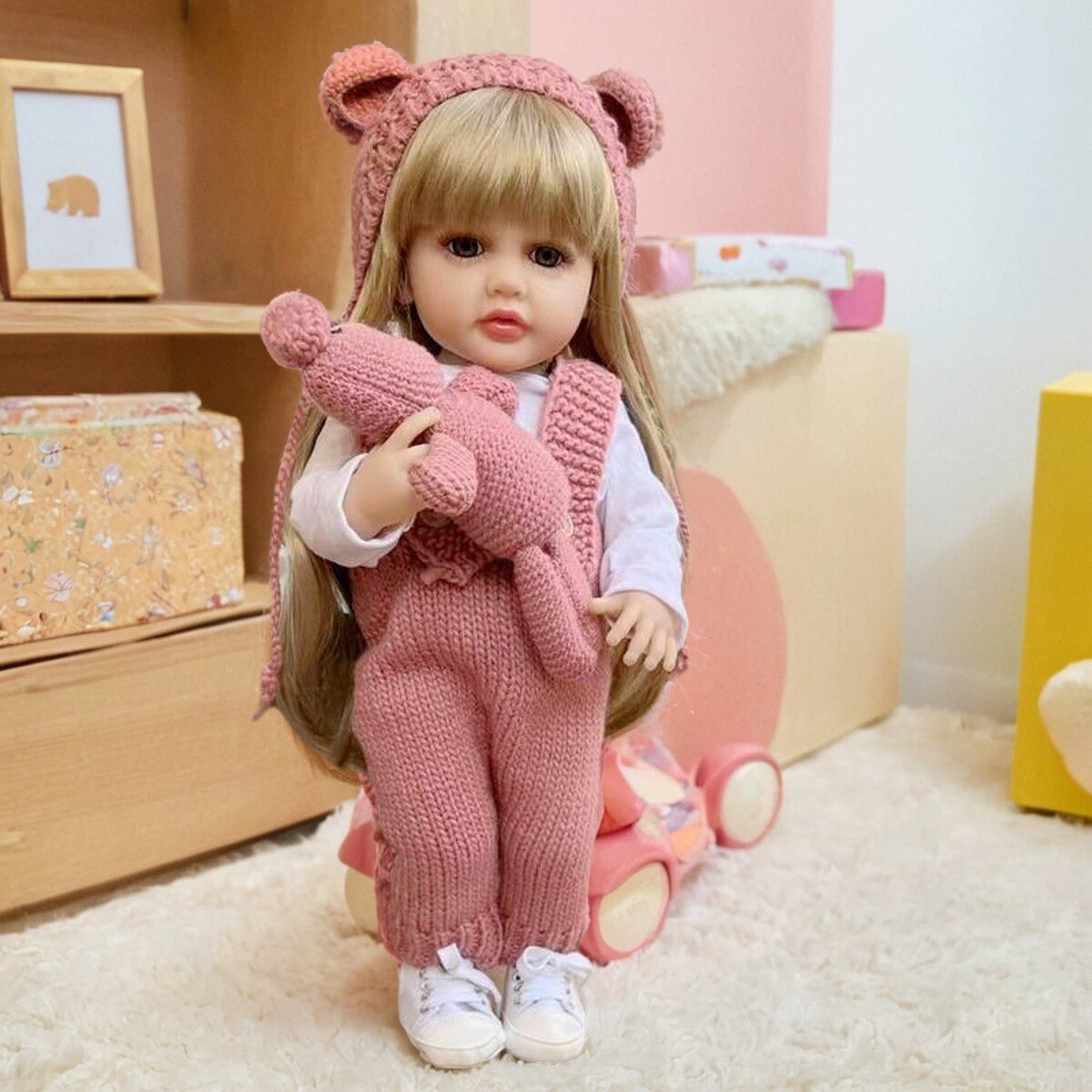 55CM 공주 풀 접착제 시뮬레이션  인형 접착제 몸 다시 태어난 인형 중생 인형 국경 간 대외 무역