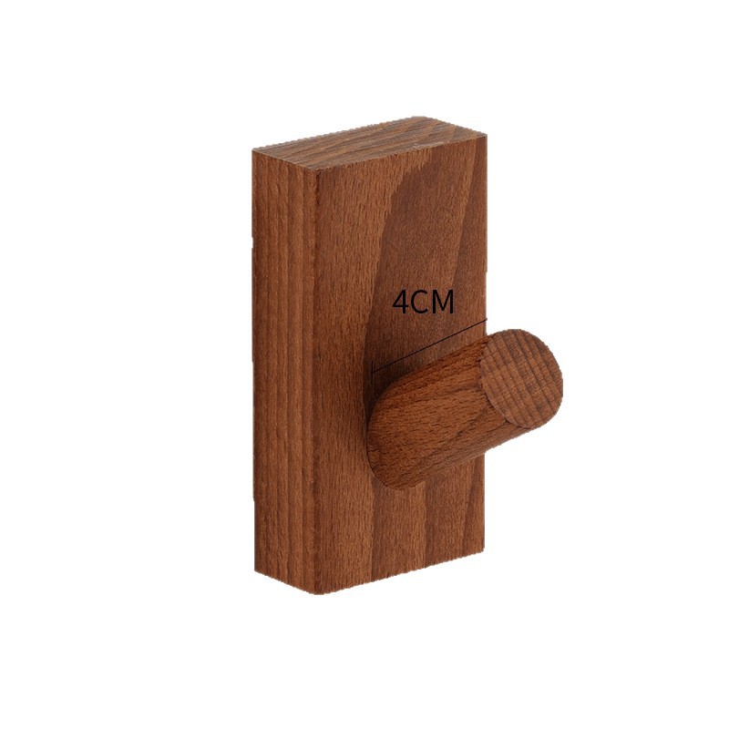 Gancho de madera maciza Cocina de dibujos animados Gancho de ropa creativa Percha para el hogar Gancho adhesivo para colgar en la pared sin perforación Gancho para perchero