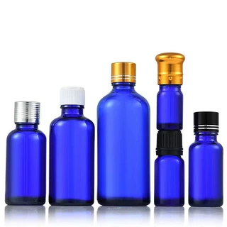 定制新款蓝色精油瓶30ml滴管瓶精华液瓶化妆品旅行分装品蓝色小瓶