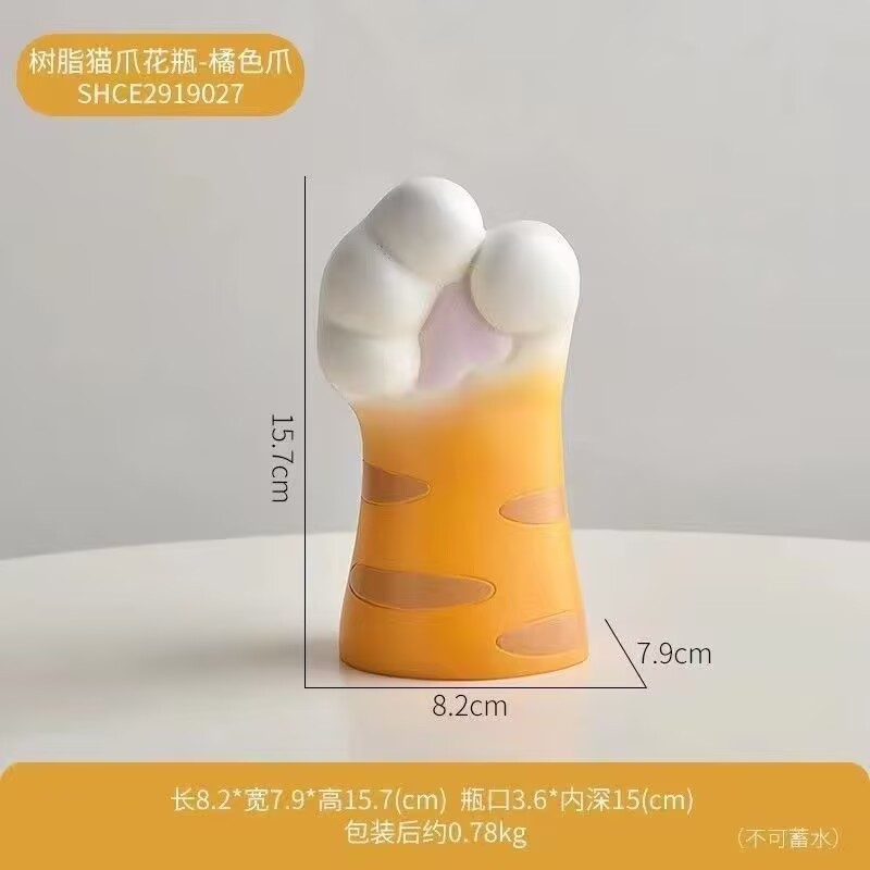 クリエイティブ花瓶猫の爪装飾品かわいいデスクトップリビングルームホーム玄関テレビキャビネットオフィスフラワーアレンジメント装飾|undefined