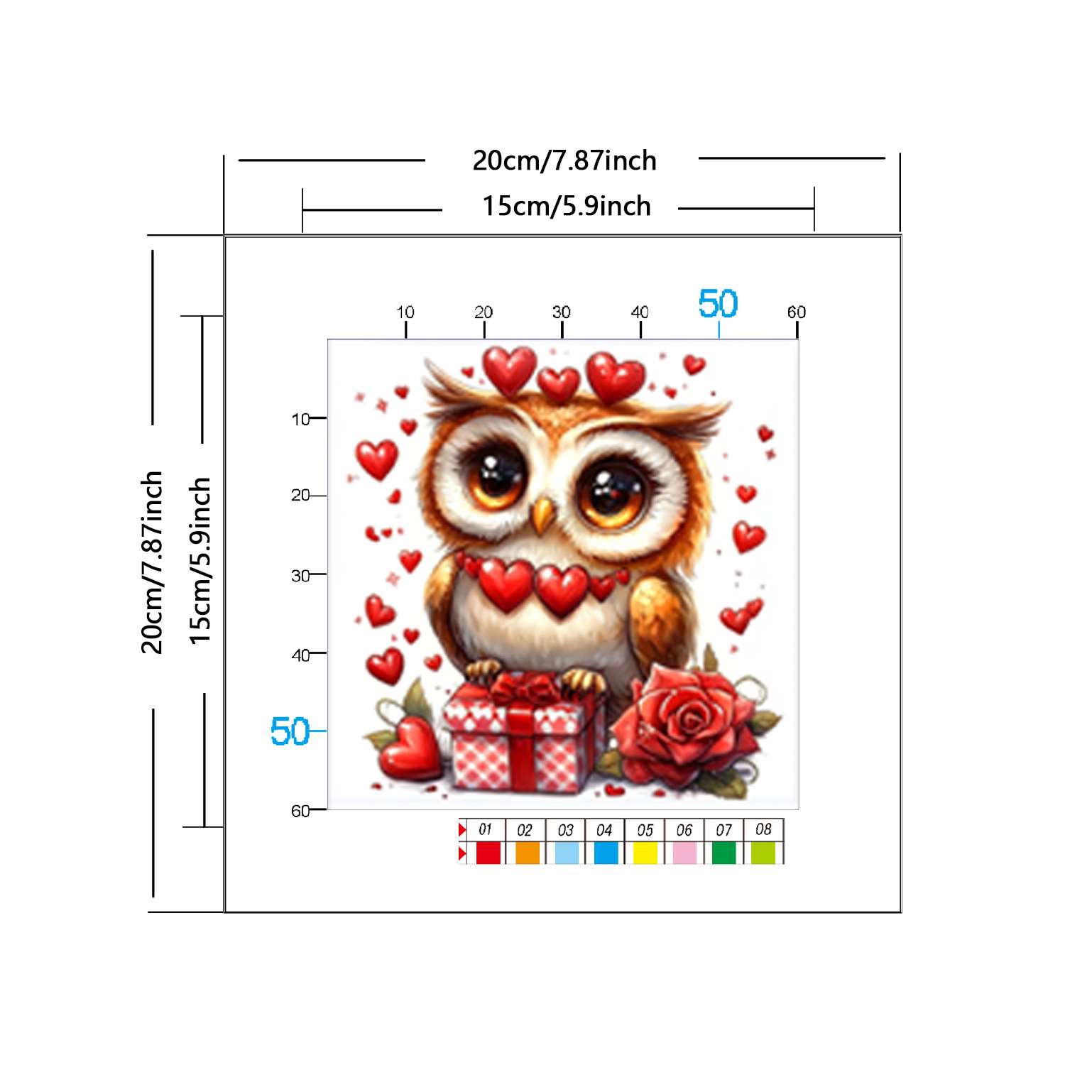 Nuevo kit de bordado DIY de punto de cruz transfronterizo: El Amor del Búho, material hecho a mano, venta al por mayor image 4