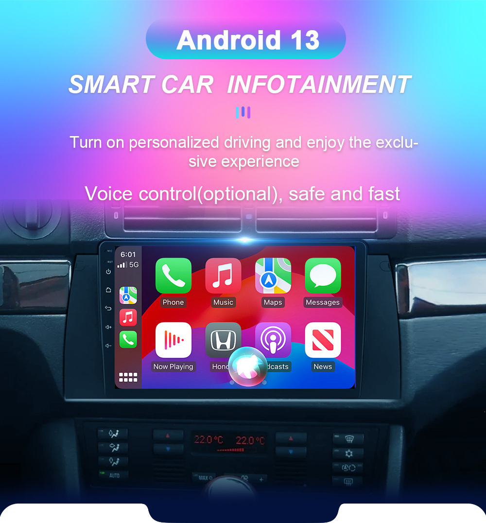 Cross-Border 9inch Suitable for Old Bmw 5 Series E39 Android Large-Screen Navigation Mp5 Reversing Image Car Navigator
