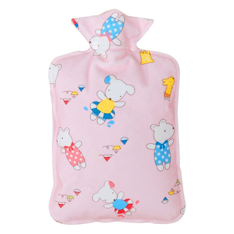 Bolsa de agua caliente de felpa de dibujos animados mano caliente grande engrosada caliente bolso caliente de inyección de agua de llenado de agua lindo invierno bolsa térmica