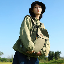 男士背包双肩包美式休闲电脑包旅行帆布大学生初中学生书包女轻便