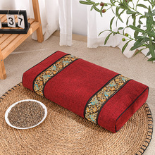 新款颈椎枕芯竹节麻布全荞麦壳枕头单人家用酒店宿舍多用能枕简约