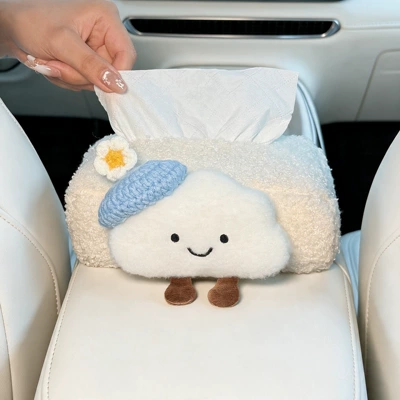 Seat-mounted Car Tissue Bag, Cute – Car tissue box/set