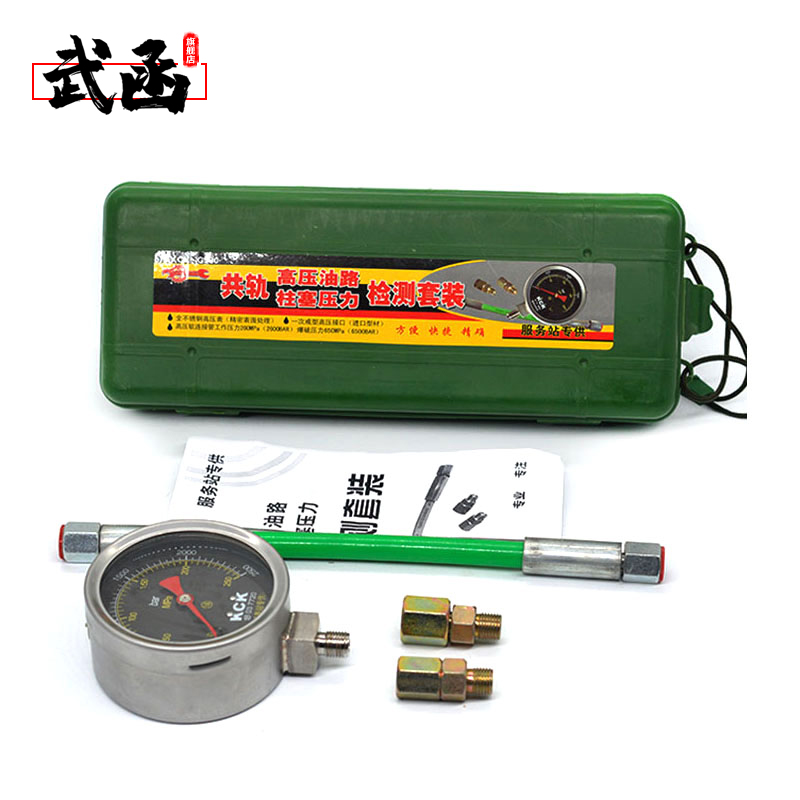 柴油高压共轨压力表电喷高压油路轨压油泵柱塞压力测试表套装