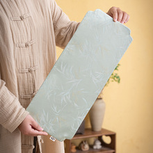 织锦飘竹双面长款干泡茶席茶桌布垫子禅意茶杯垫茶席茶道配件吸水