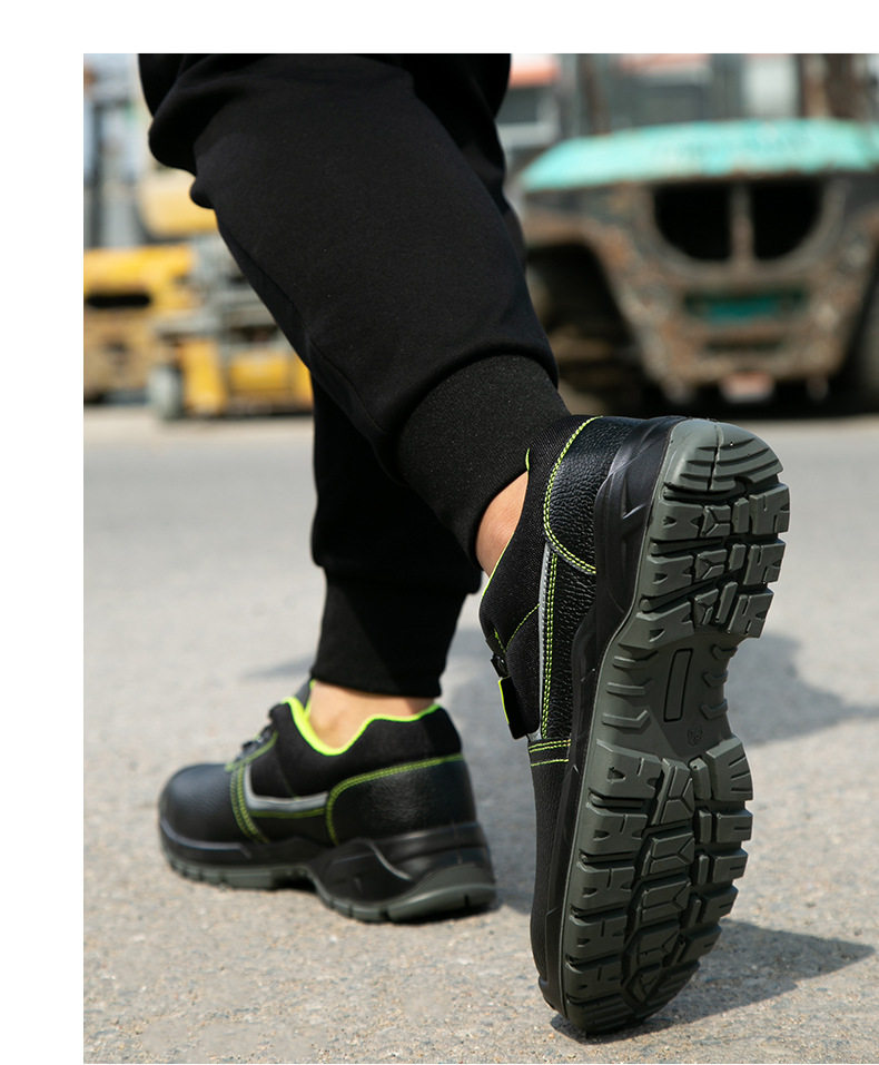 Giày bảo hộ lao động nam chống đập chống đâm xuyên, chống trượt, da bò, cổ thấp — YH905 màu đen mã Châu Âu thấp; 36, YH905 màu đen mã Châu Âu thấp; 37, YH905 màu đen mã Châu Âu thấp; 38, YH905 màu đen mã Châu Âu thấp; 40 chi tiết 28