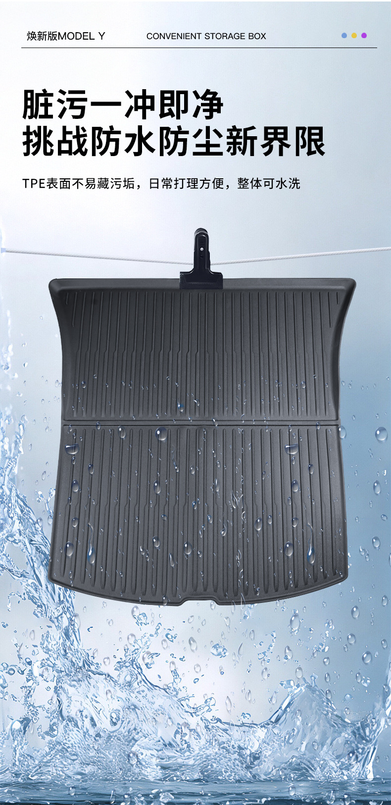 Seat Backrest Pad, Trunk Mat, Floor Mats for Model Y Tesla