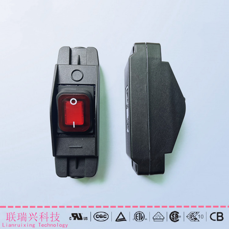 308 line switch waterproof two-speed 4 feet with red light line switch high current with light IP65 waterproof switch