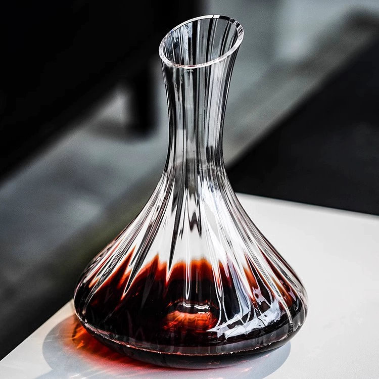 Бытовой высококачественный винный графин, креативный призменный винный сепаратор, высококачественный вертикальный зернистый хрустальный стеклянный винный горшок