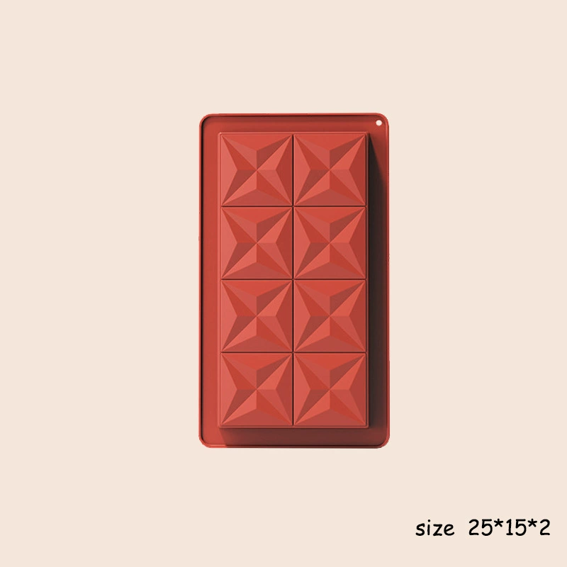 Acrylic-Platinum Silicone Rectangular Mold – Multi-Color Chocolate & Dessert Set, 25.3 x 16.9 x 2.0 cm