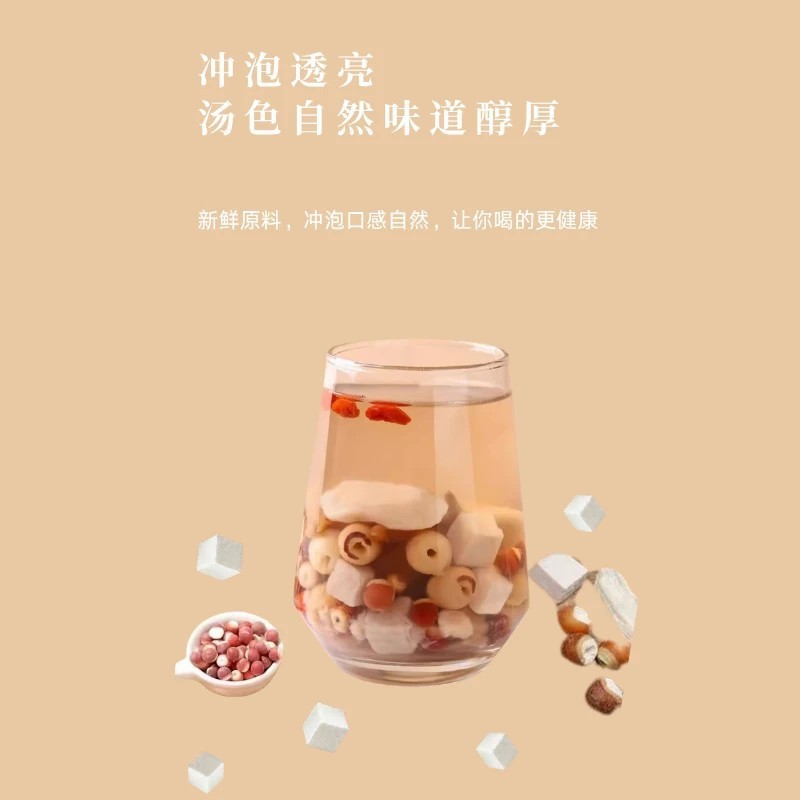 【40g独立包装】四神汤山药茯苓莲子芡实儿童成人四物汤湿膏茶包|undefined