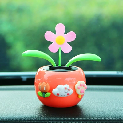 Supplies Internet Celebrated Plastic Solar – Car ornaments - grapefruit-red-three-small-flowers-c