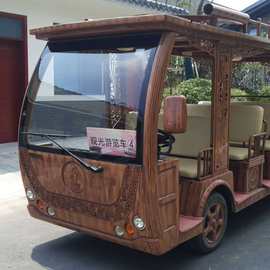 14座 11座高档仿古电动观光车景区电瓶车图片电动观光车游览车