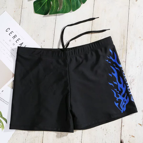 Men's adult swim trunks, men's swimwear, comfortable loose-fitting quick-dry professional swim goggles, swimsuit, and swim cap set