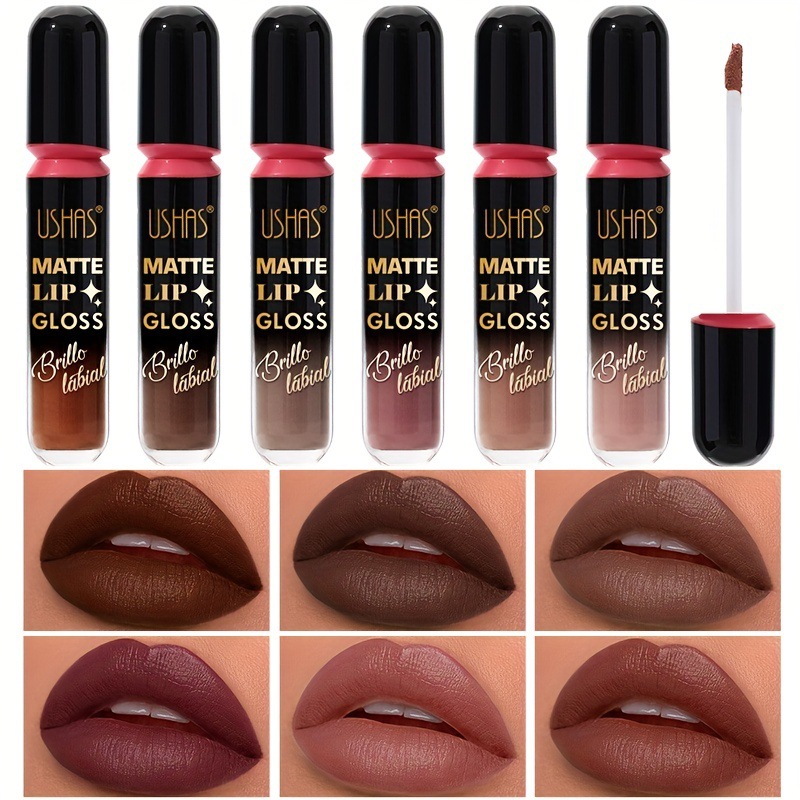 USHAS Europa y los Estados Unidos transfronterizos spot batería labial líquida impermeable batería labial líquida no pega taza no pierde color maquillaje labial LG2504A